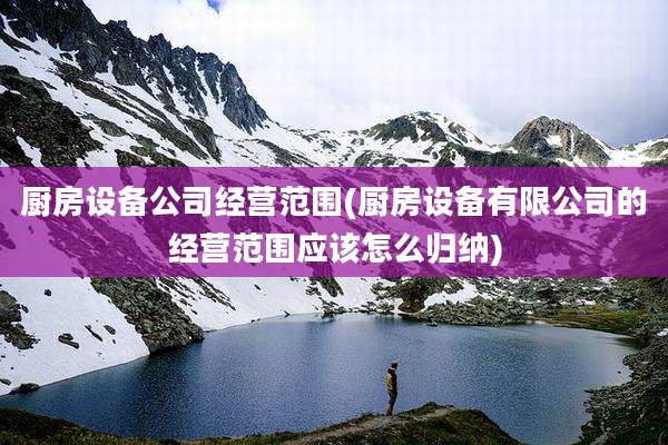 厨房设备公司经营范围(厨房设备有限公司的经营范围应该怎么归纳)
