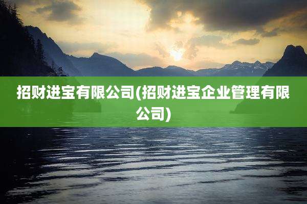 招财进宝有限公司(招财进宝企业管理有限公司)