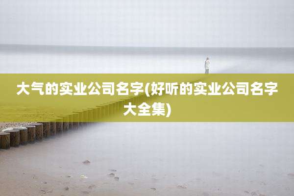 大气的实业公司名字(好听的实业公司名字大全集)