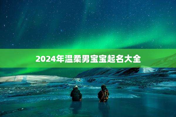 2024年温柔男宝宝起名大全