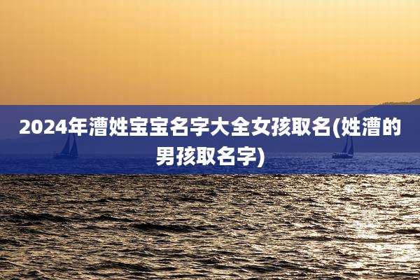 2024年漕姓宝宝名字大全女孩取名(姓漕的男孩取名字)
