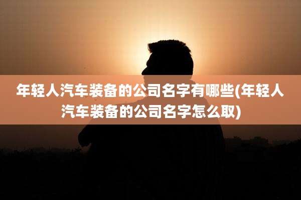 年轻人汽车装备的公司名字有哪些(年轻人汽车装备的公司名字怎么取)