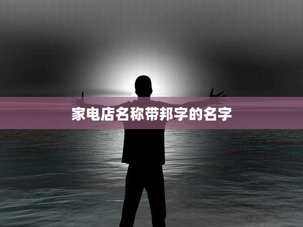 家电店名称带邦字的名字
