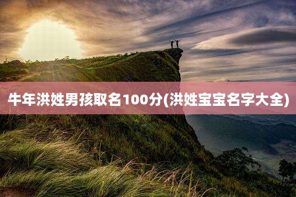 牛年洪姓男孩取名100分(洪姓宝宝名字大全)