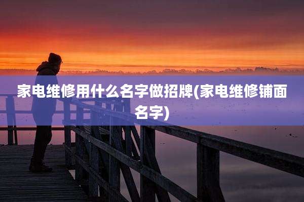 家电维修用什么名字做招牌(家电维修铺面名字)