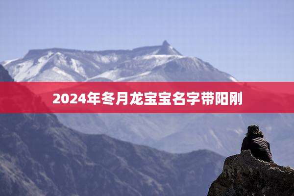 2024年冬月龙宝宝名字带阳刚