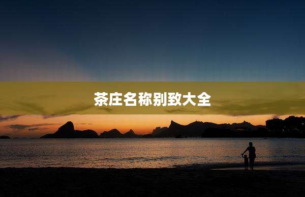 茶庄名称别致大全