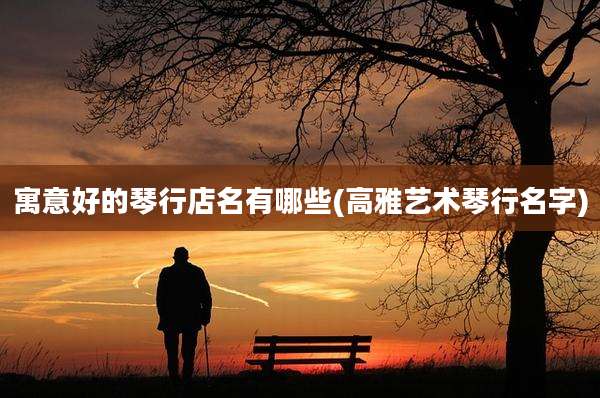 寓意好的琴行店名有哪些(高雅艺术琴行名字)