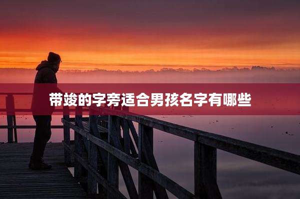 带竣的字旁适合男孩名字有哪些