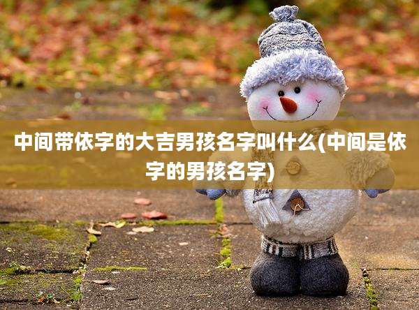 中间带依字的大吉男孩名字叫什么(中间是依字的男孩名字)