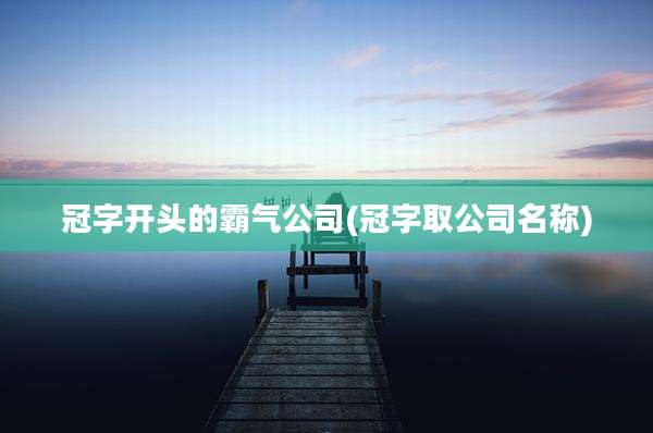 冠字开头的霸气公司(冠字取公司名称)