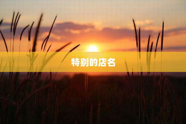 特别的店名