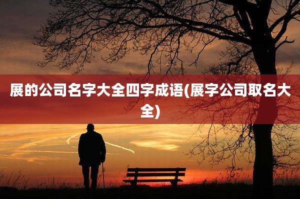 展的公司名字大全四字成语(展字公司取名大全)