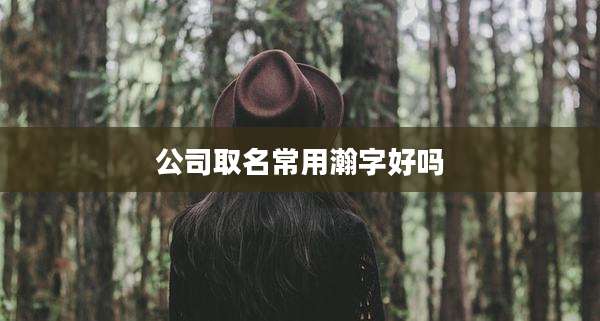 公司取名常用瀚字好吗