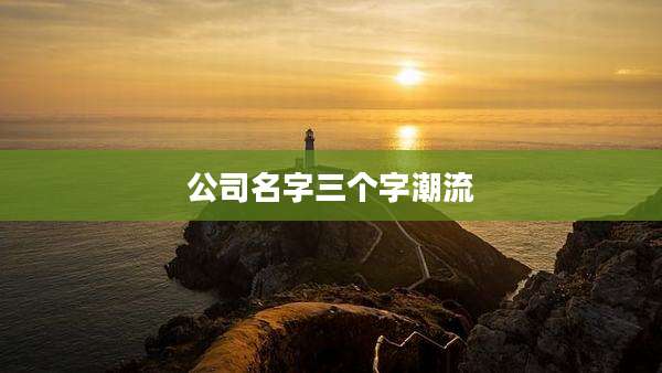 公司名字三个字潮流
