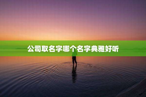 公司取名字哪个名字典雅好听