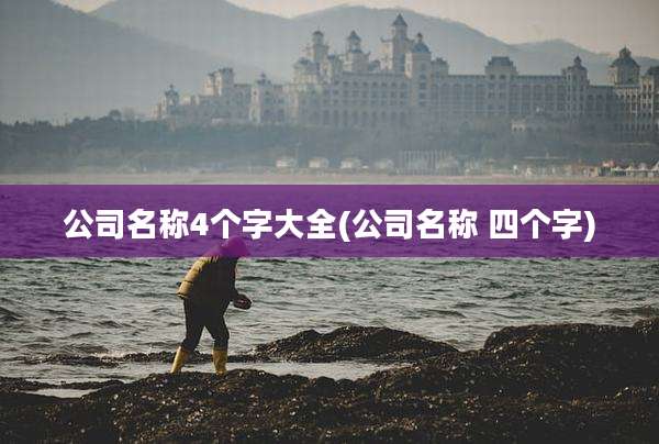 公司名称4个字大全(公司名称 四个字)