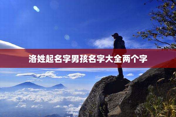 洛姓起名字男孩名字大全两个字