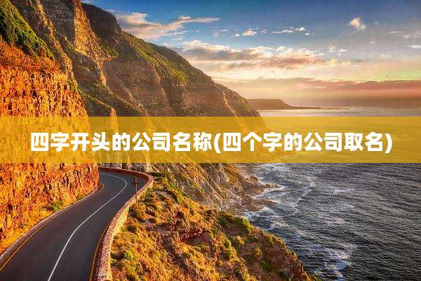 四字开头的公司名称(四个字的公司取名)