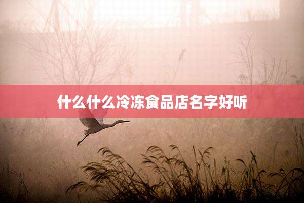 什么什么冷冻食品店名字好听