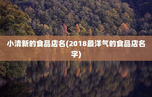 小清新的食品店名(2018最洋气的食品店名字)