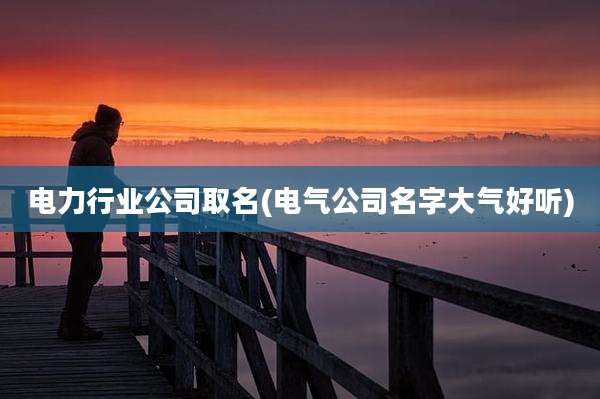 电力行业公司取名(电气公司名字大气好听)