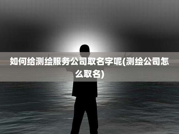 如何给测绘服务公司取名字呢(测绘公司怎么取名)