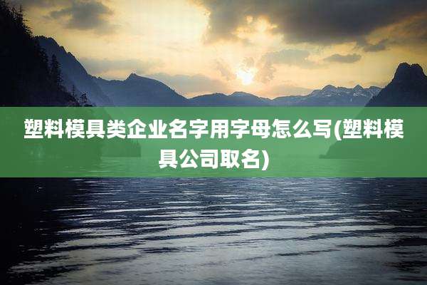 塑料模具类企业名字用字母怎么写(塑料模具公司取名)
