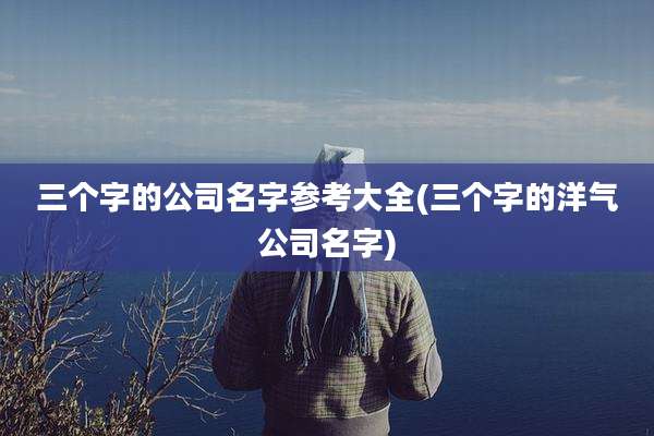 三个字的公司名字参考大全(三个字的洋气公司名字)