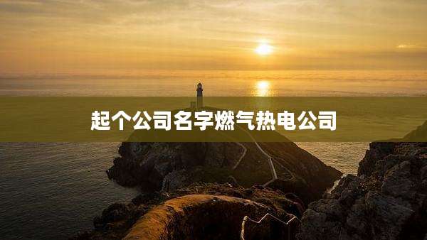起个公司名字燃气热电公司