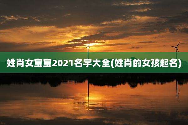 姓肖女宝宝2021名字大全(姓肖的女孩起名)