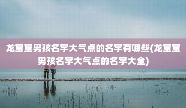 龙宝宝男孩名字大气点的名字有哪些(龙宝宝男孩名字大气点的名字大全)