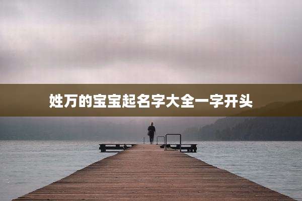姓万的宝宝起名字大全一字开头