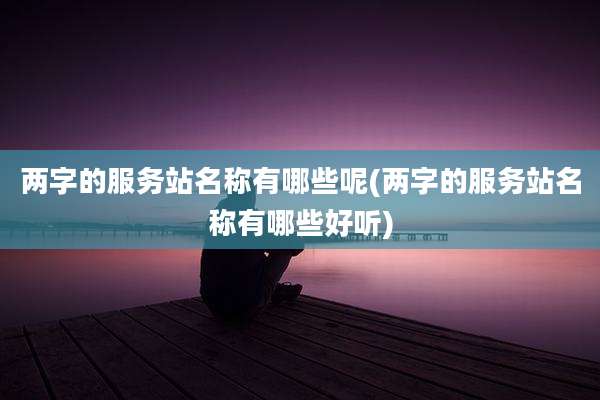 两字的服务站名称有哪些呢(两字的服务站名称有哪些好听)