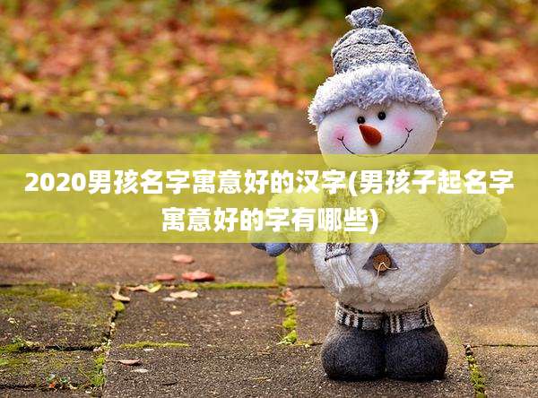 2020男孩名字寓意好的汉字(男孩子起名字寓意好的字有哪些)