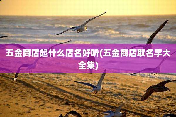 五金商店起什么店名好听(五金商店取名字大全集)
