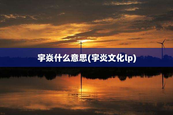 宇焱什么意思(宇炎文化lp)