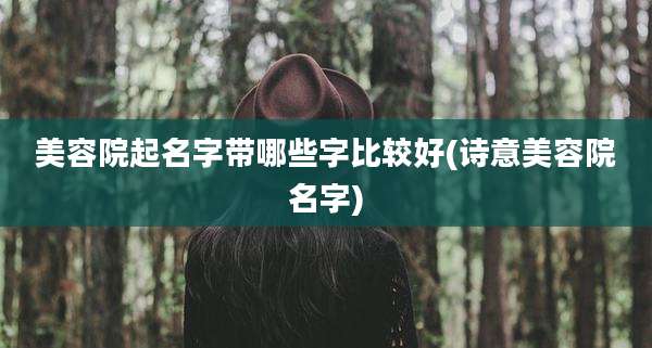 美容院起名字带哪些字比较好(诗意美容院名字)
