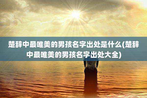楚辞中最唯美的男孩名字出处是什么(楚辞中最唯美的男孩名字出处大全)