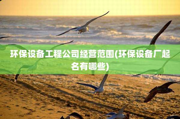 环保设备工程公司经营范围(环保设备厂起名有哪些)