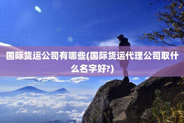 国际货运公司有哪些(国际货运代理公司取什么名字好?)