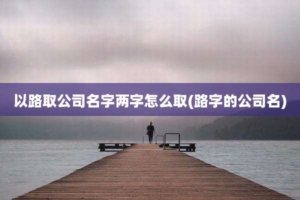 以路取公司名字两字怎么取(路字的公司名)