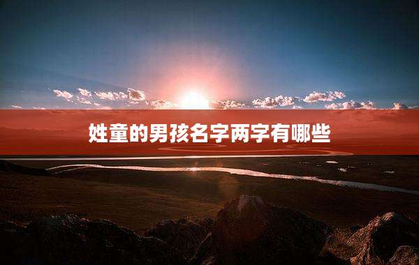 姓童的男孩名字两字有哪些