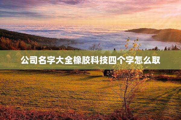 公司名字大全橡胶科技四个字怎么取
