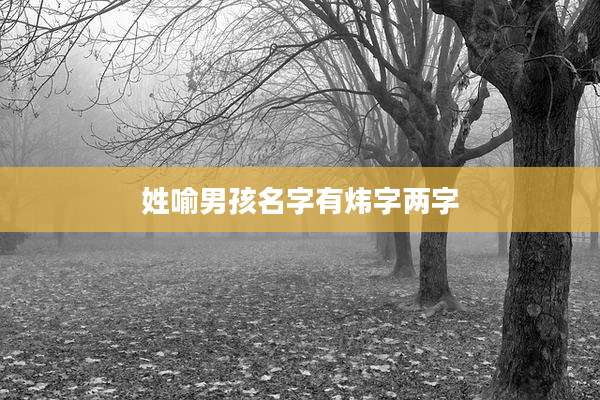 姓喻男孩名字有炜字两字