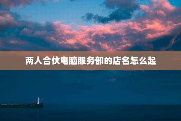 两人合伙电脑服务部的店名怎么起