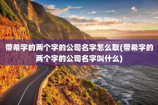 带希字的两个字的公司名字怎么取(带希字的两个字的公司名字叫什么)