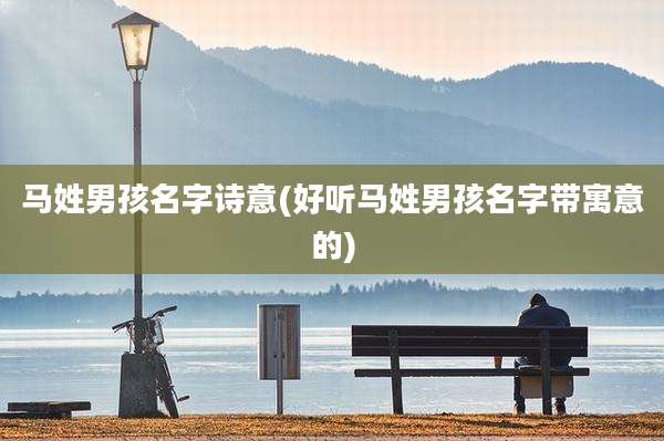 马姓男孩名字诗意(好听马姓男孩名字带寓意的)