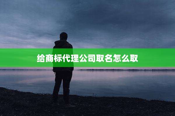 给商标代理公司取名怎么取