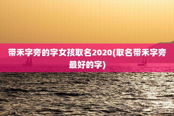 带禾字旁的字女孩取名2020(取名带禾字旁最好的字)